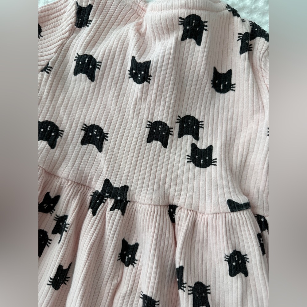 Hanna Andersson black cat print dress 3T - Picture 4 of 4